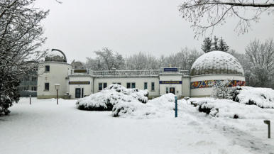 Planetarium Schkeuditz im Märzwinter 2018